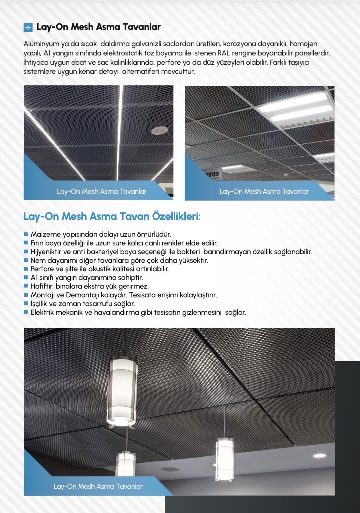 >Lay-On Mesh Asma Tacan Paneli